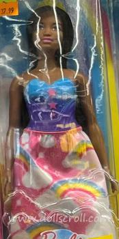 Mattel - Barbie - Dreamtopia - Brush 'n Sparkle Princess - Curvy African American - Doll
